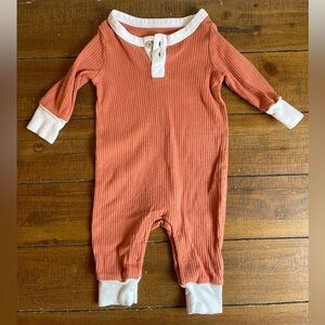 Cat & Jack Baby Ribbed Henley Romper – 0-3M